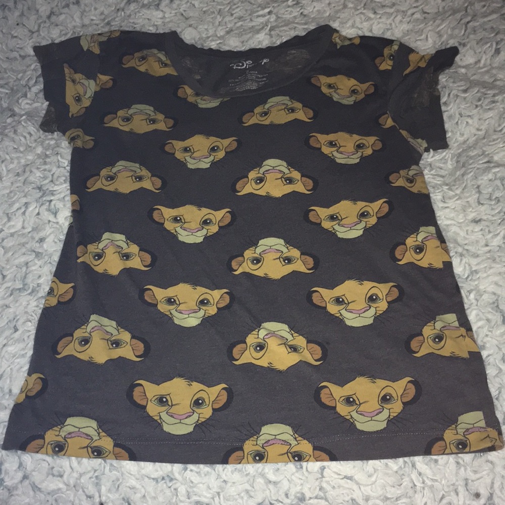 DISNEY LION LING SIMBA PRINT SHORT SLEEVE T-SHIRT